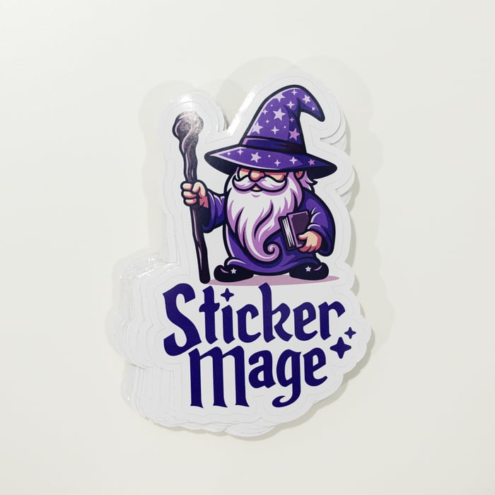 StickerMage wizard die-cut sticker